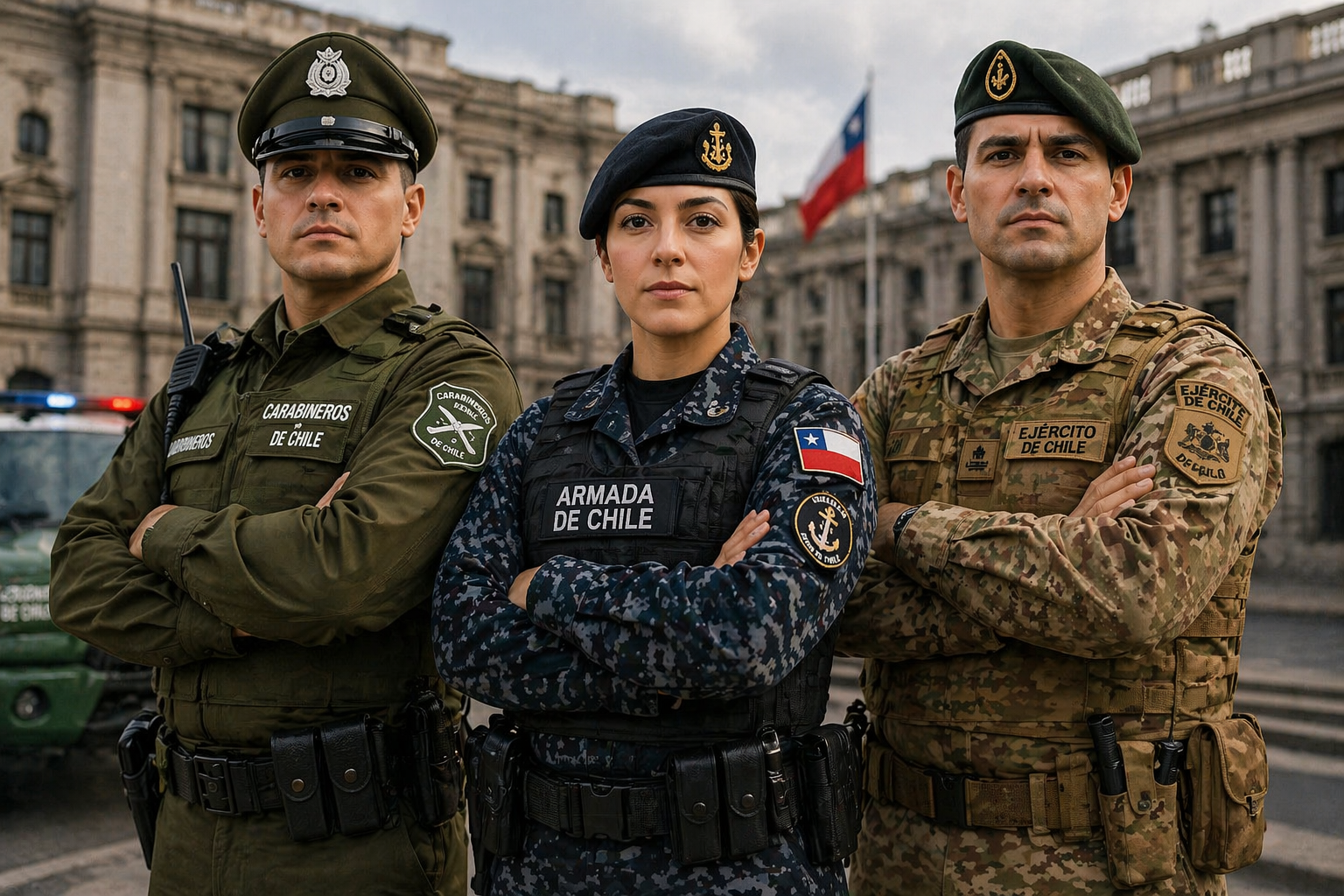 Funcionarios de Carabineros, Armada y Ejército